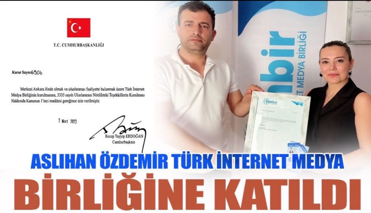 Aslıhan &Ouml;zdemir T&uuml;rk İnternet Medya Birliği ailesine katıldı