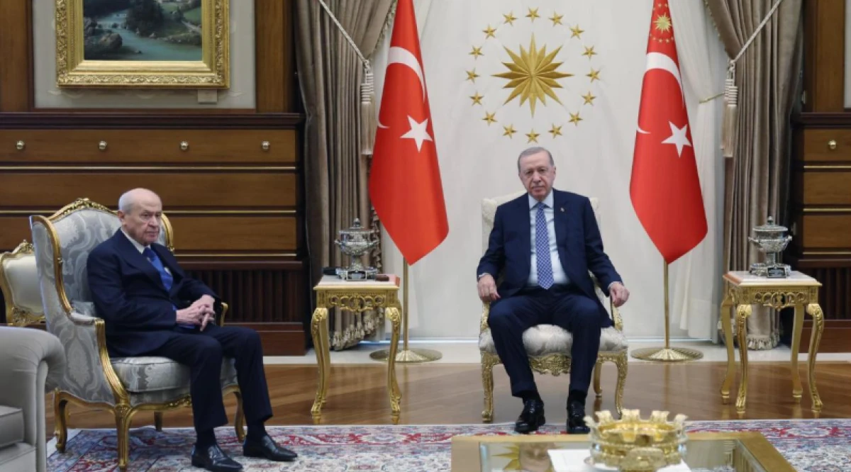 Cumhurbaşkanı Erdoğan-Bah&ccedil;eli g&ouml;r&uuml;şmesi sona erdi