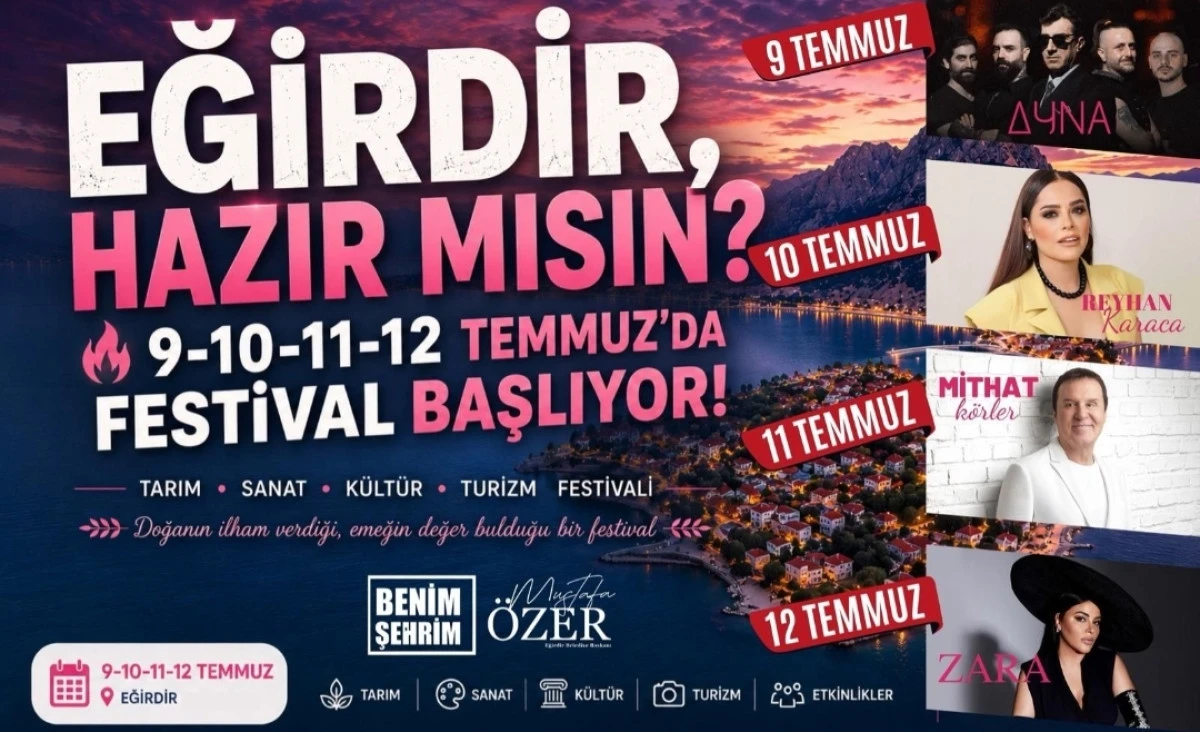Eğirdir, Temmuz ayında festival coşkusuna hazırlanıyor
