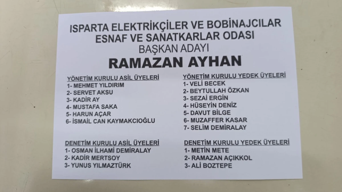 Elektrik&ccedil;iler ve Bobinajcılar Odası&rsquo;nda Beyaz Liste Kazandı!
