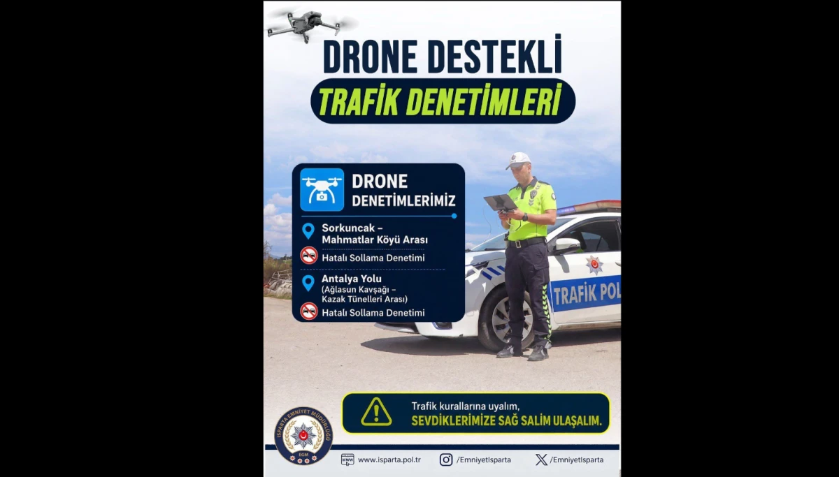 Emniyetten Drone ile Sıkı Trafik Kontrol&uuml;