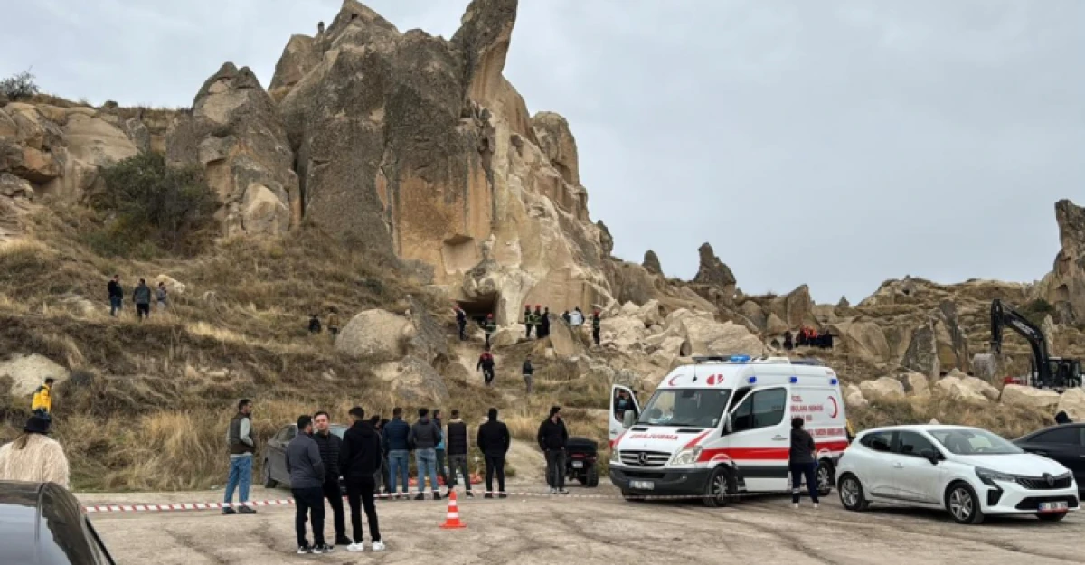 Kapadokya'da peribacası &ccedil;&ouml;kt&uuml;: 2 &ouml;l&uuml;, 5 yaralı