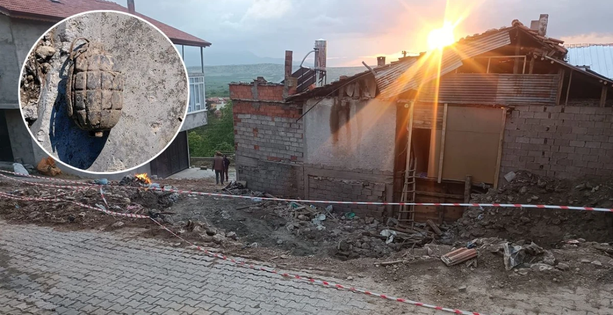 M&uuml;zeden değil metruk binadan &ccedil;ıktı Kurtuluş Savaşından kalma el bombası bulundu